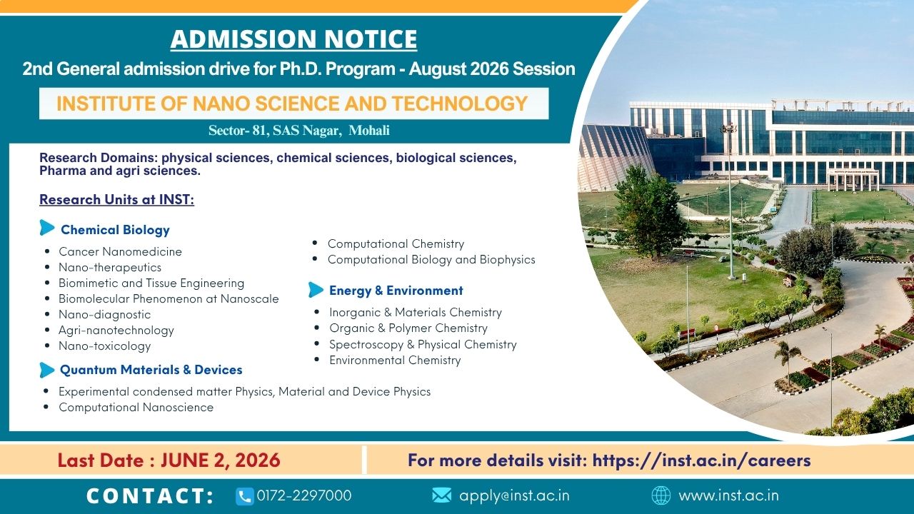 Latest update: 2nd General admission drive for Ph.D. Program - August 2026 Session- banner